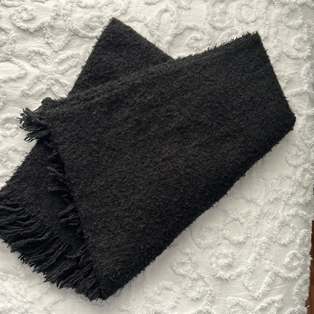 Natasha Black oversized scarf wrap. Black, never worn.